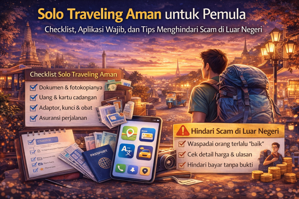 Solo Traveling Aman untuk Pemula: Checklist, Aplikasi Wajib, dan Tips Menghindari Scam di Luar Negeri