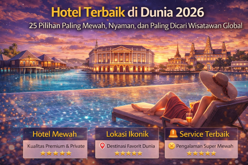 Hotel Terbaik di Dunia 2026: 25 Pilihan Paling Mewah, Nyaman, dan Paling Dicari Wisatawan Global