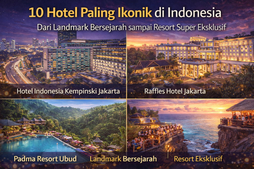 10 Hotel Paling Ikonik di Indonesia: Dari Landmark Bersejarah sampai Resort Super Eksklusif